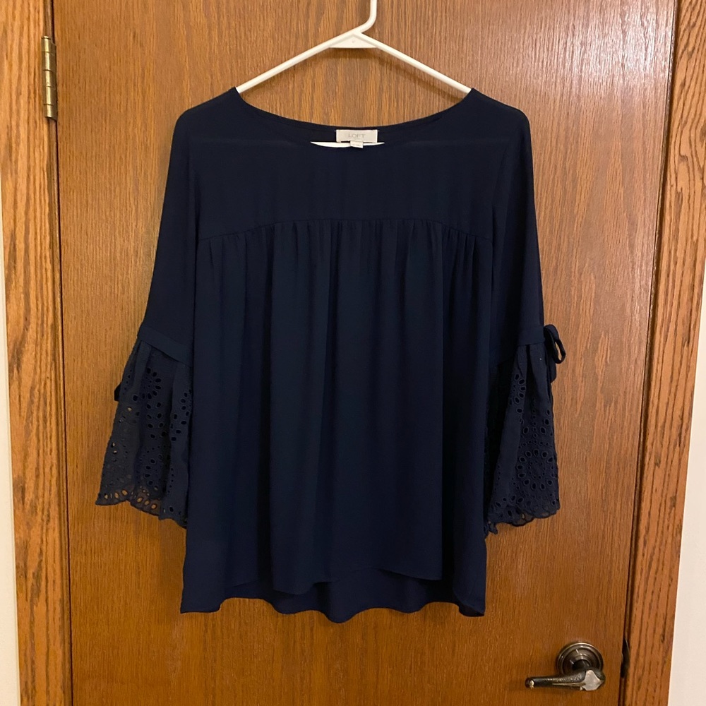 Navy LOFT swing top
